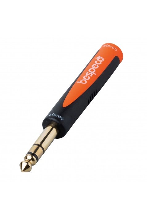 Bespeco Audio Adapter SLAD210 1/4" Male to 3.5mm Female Black Orange - Image 3