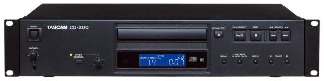 Tascam CD-200 Professional Rackmount CD Player with MP3/WAV Support