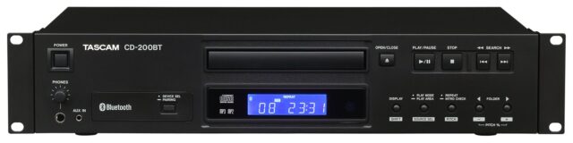 Tascam CD-200BT Rackmount CD Player with Bluetooth and Multi-Device Pairing