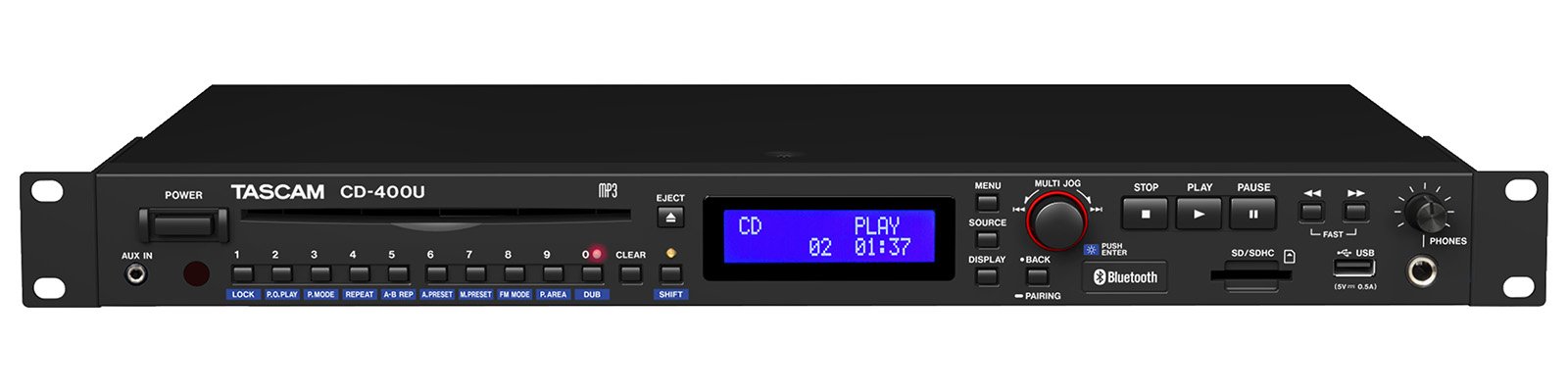 Tascam CD-400U Multi-Player with Bluetooth 4.2 and AM/FM Radio