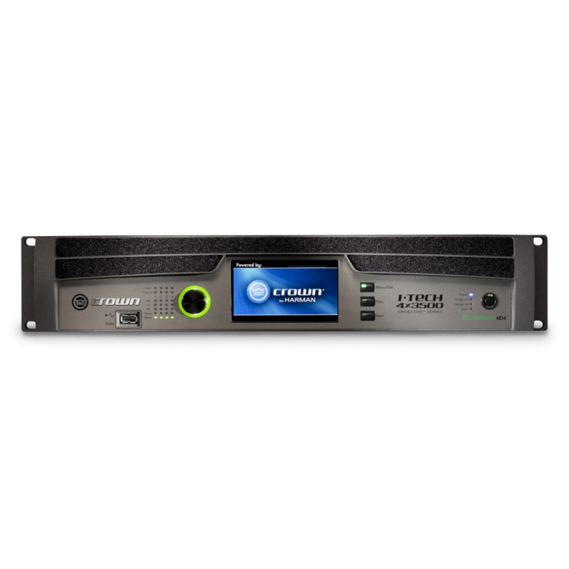 Crown I-Tech 4x3500HD Power Amplifier 4000W at 4 Ohms with Binding Posts
