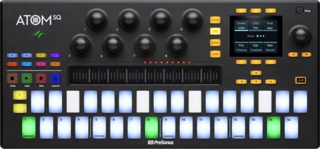 PreSonus ATOM SQ MIDI Pad Controller with 32 RGB Pads for Music Production