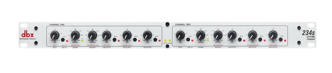 DBX Professional 234s Stereo/Mono Crossover with Linkwitz-Riley 24dB Filter