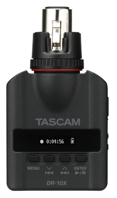 Tascam DR-10X Micro Plug-On Audio Recorder 48kHz/24-Bit for Interviews