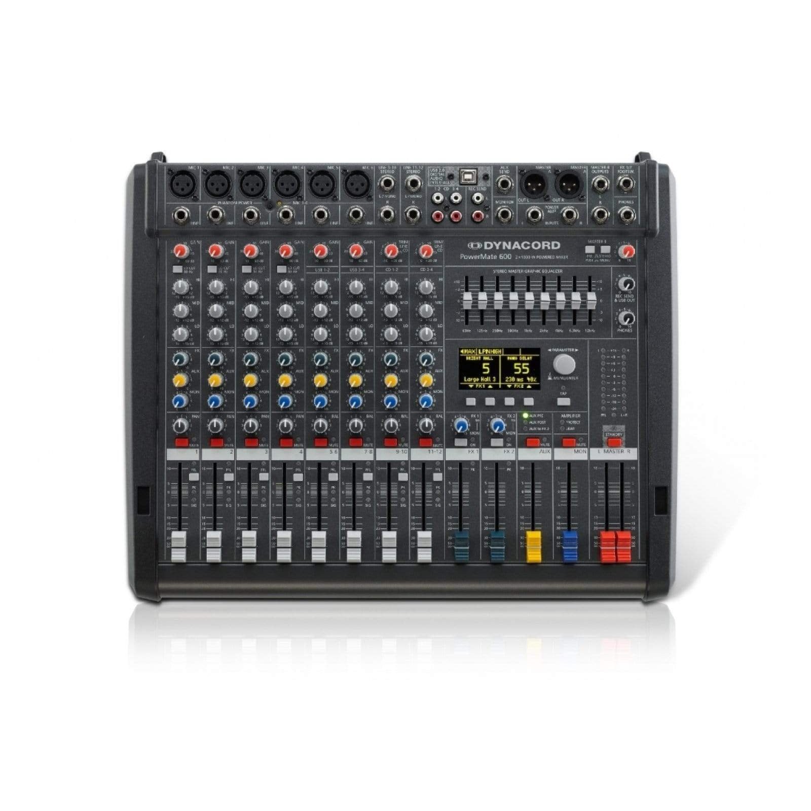 Dynacord PowerMate 600-3 8-Channel Powered Mixer with 2x 450W Output