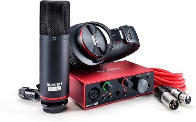 Focusrite Scarlett Solo Studio 3rd Gen Audio Interface Bundle with USB-C and 24-bit/192kHz