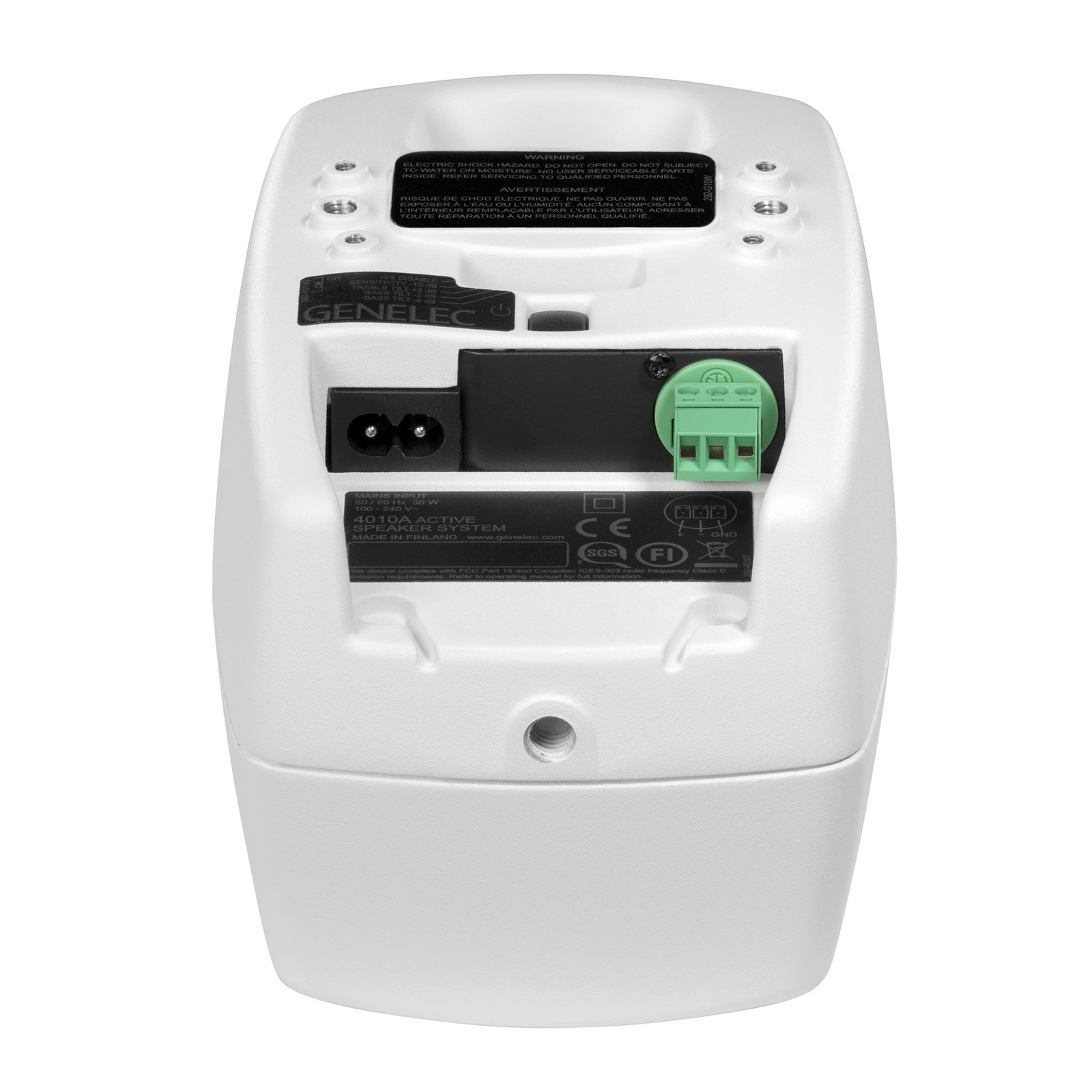 Genelec 4010AW Compact 2-Way Active Speaker, 74Hz-20kHz, White Finish - Image 4