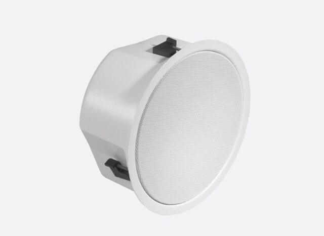 Genelec AIC25 Two-Way Active In-Ceiling Speaker, 110dB SPL, White Finish