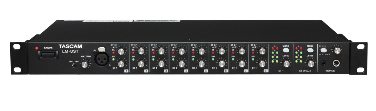 Tascam LM-8ST 8-Channel Rackmount Line Mixer with Balanced Inputs