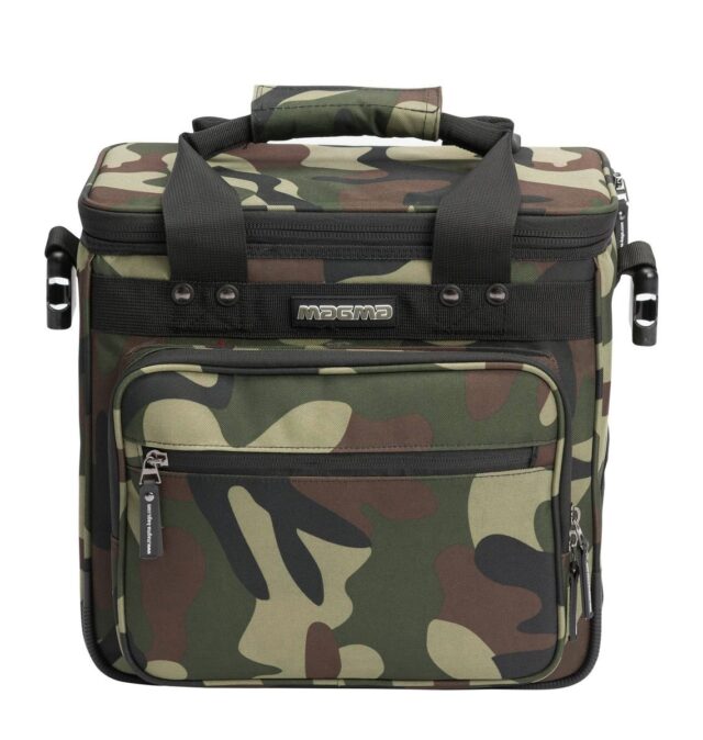 Magma LP Record Bag 50 Camouflage Green/Red 150x7-inch Capacity