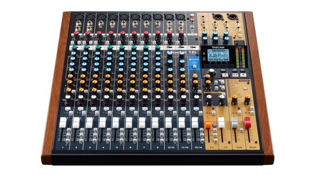Tascam Model 16 All-In-One Audio Mixer with 16-Track Recorder and USB Interface