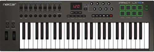 Nektar Impact LX49+ 49-Key USB MIDI Controller Keyboard with Velocity-Sensitive Pads