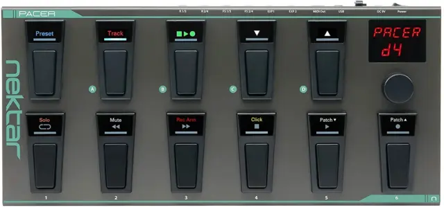 Nektar Pacer MIDI DAW Footswitch Controller with 10 Programmable Switches