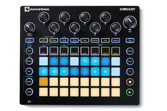 Novation Circuit MIDI Groove Box with 6-Voice Polyphony and 4-Part Drum Machine