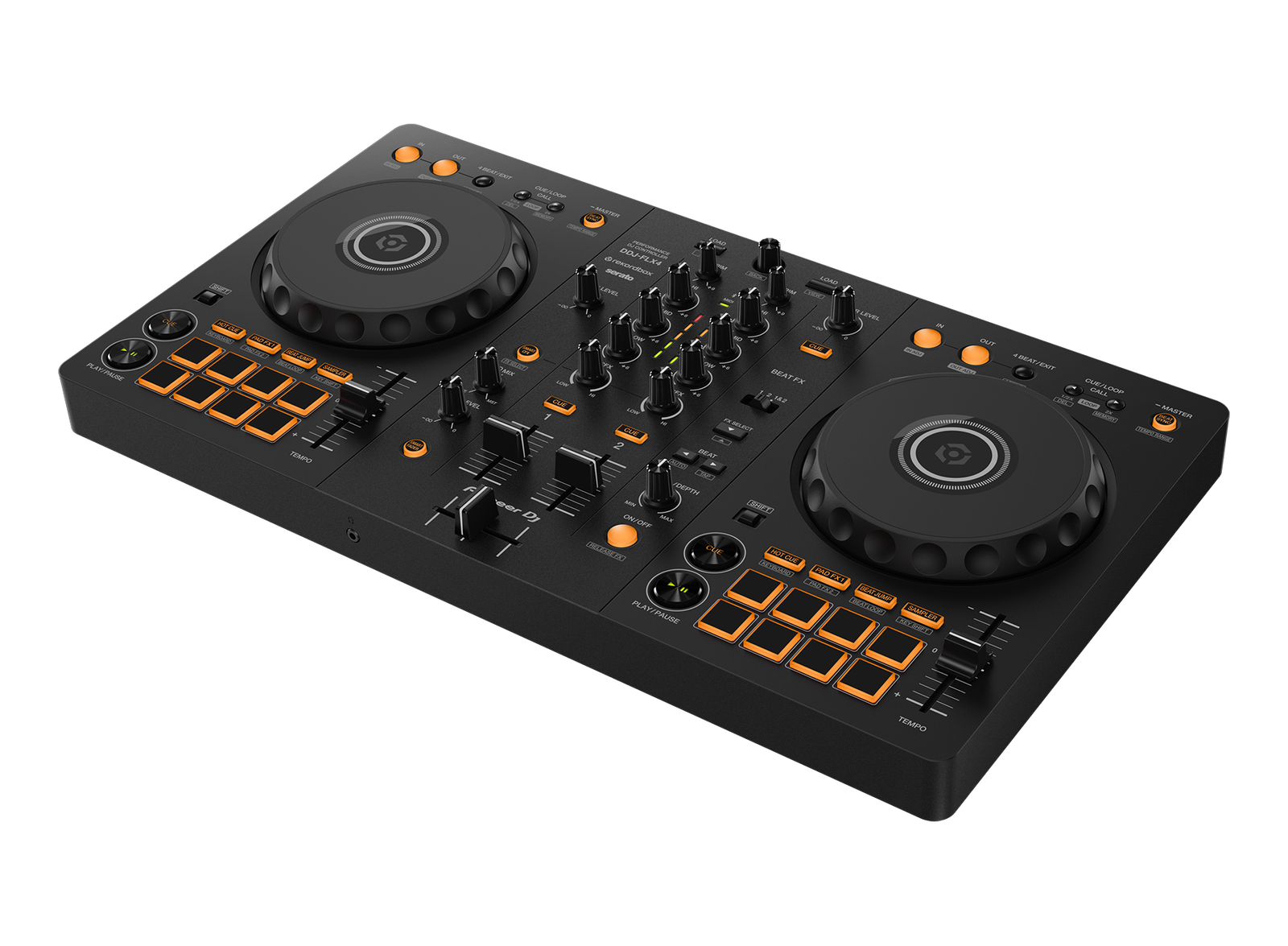 Pioneer DJ DDJ-FLX4 2-Channel DJ Controller with Smart Mixing (Black)