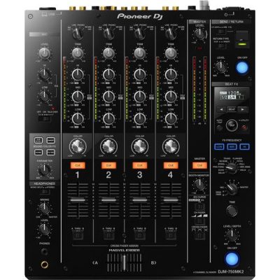 Pioneer DJ DJM-750MK2 4-Channel Professional DJ Mixer with 64-bit DSP