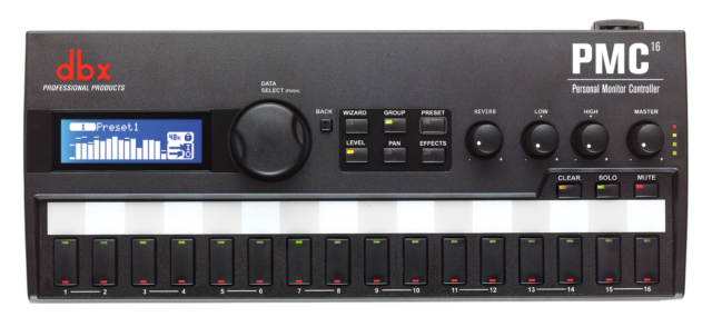 DBX Professional Personal Monitor Controller PMC16 with 16 Channels and Lexicon Reverb