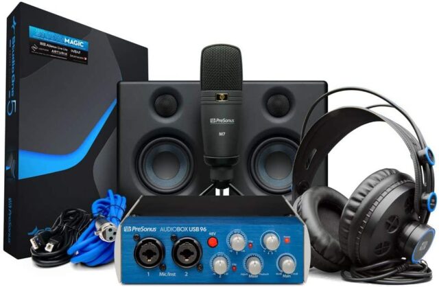 Presonus AudioBox 96 Studio Ultimate Recording Bundle with USB 96 Interface and Condenser Mic