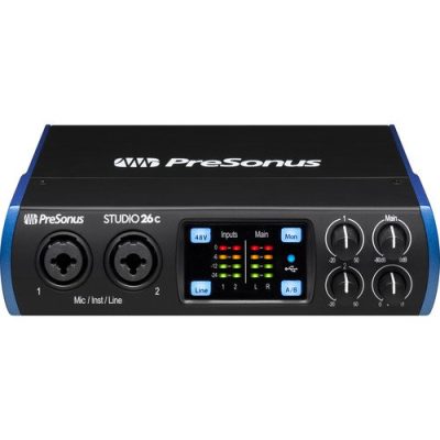 PreSonus Studio 26C USB-C Audio Interface 24-bit/192kHz with MIDI I/O