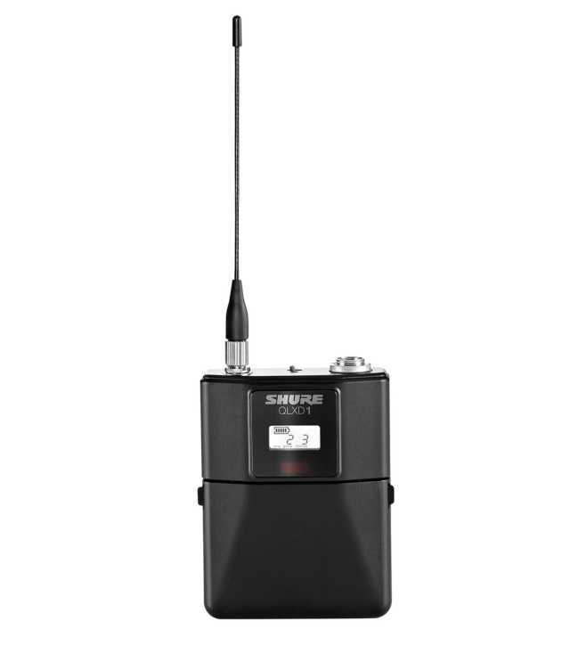 Shure QLXD1 Wireless Bodypack Transmitter K51 606-670 MHz 100m Range