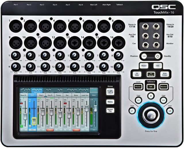 QSC TouchMix-16 Digital Mixer with Touchscreen, 20 Inputs, Wireless Control