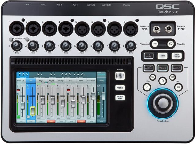 QSC TouchMix-8 Compact Digital Mixer with Touchscreen and 12 Inputs