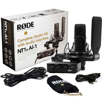 Rode NT1 and Ai-1 USB Audio Interface Bundle with Low Noise 4.5dB