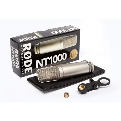 Rode NT1000 1" Cardioid Condenser Microphone with Gold-Plated Capsule for Studio Recording