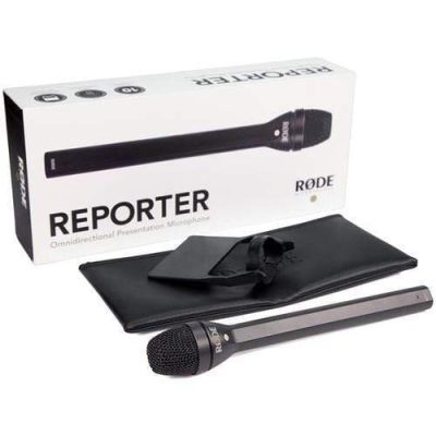 Rode Reporter Omnidirectional Dynamic Microphone Black for Broadcast and Interviews
