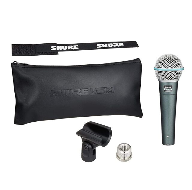 Shure BETA 58A Supercardioid Dynamic Vocal Microphone for Studio Recording