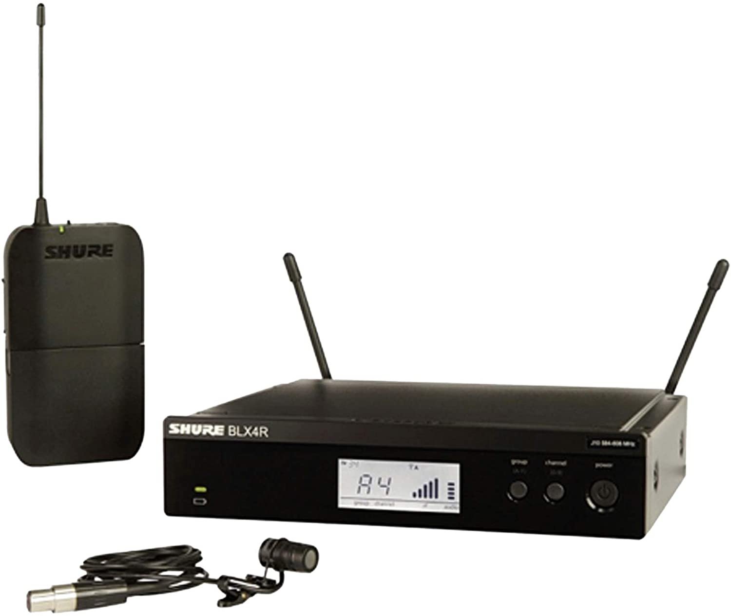 Shure Wireless Lavalier Microphone System BLX14RUK with WL185 Rack Mount