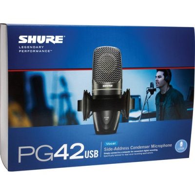 Shure Condenser Microphone PG42-USB with Low Noise for Vocal Recording