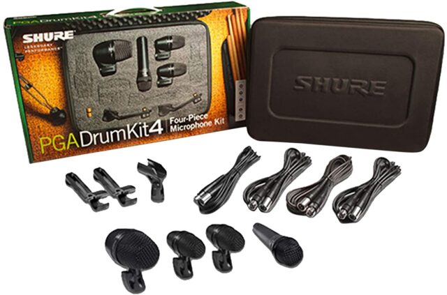 Shure Drum Microphone Kit PGADRUMKIT4 4-Piece with PGA52, PGA57, 2xPGA56