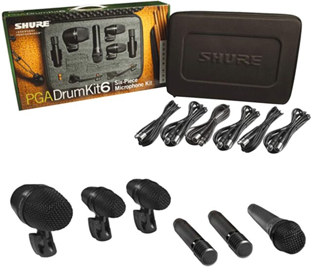 Shure Drum Microphone Kit PGADRUMKIT6 6-Piece for Performance and Recording