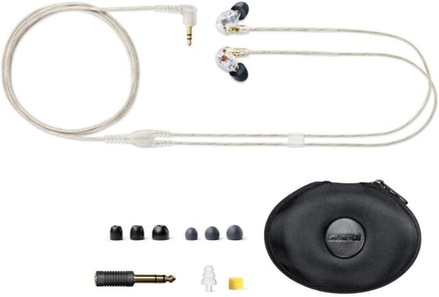 Shure SE425 Sound Isolating Earphones with Clear Cable, Crystal Treble, Powerful Bass