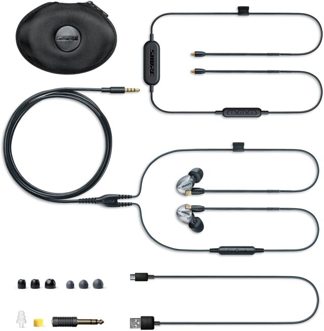 Shure Earphones SE425-V Silver with Dual HD Drivers and Bluetooth 4.1