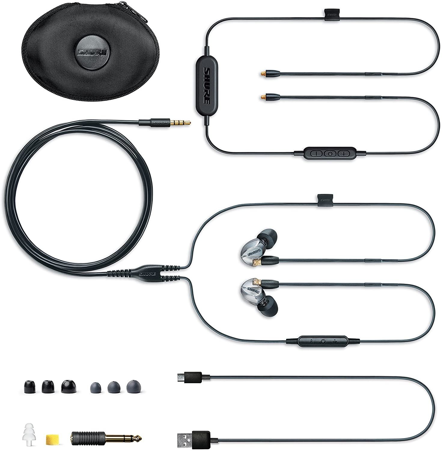 Shure Earphones SE425-V Silver with Dual HD Drivers and Bluetooth 4.1
