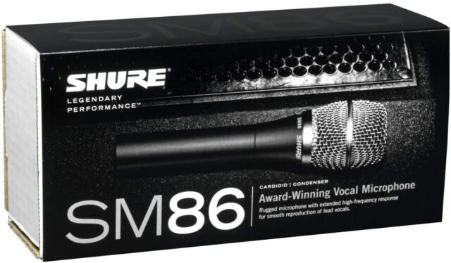 Shure Vocal Condenser Microphone SM86 Cardioid 50Hz-18kHz for Live Stage
