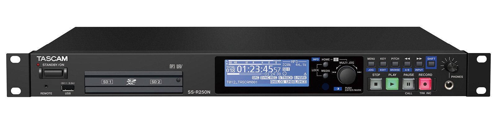 Tascam Memory Recorder SS-R250N with Networking and Dante Support