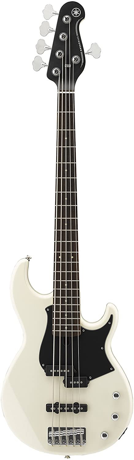 Yamaha 5-String Bass Guitar BB235 VW Alder/Maple Body in Vintage White - Image 4