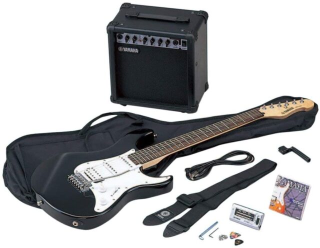 Yamaha Electric Guitar EG112GPII with Amplifier and Tuner - Black