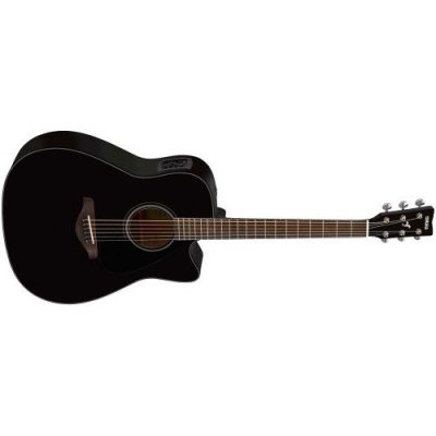 Yamaha Acoustic-Electric Guitar FGX800C Solid Spruce Top Black