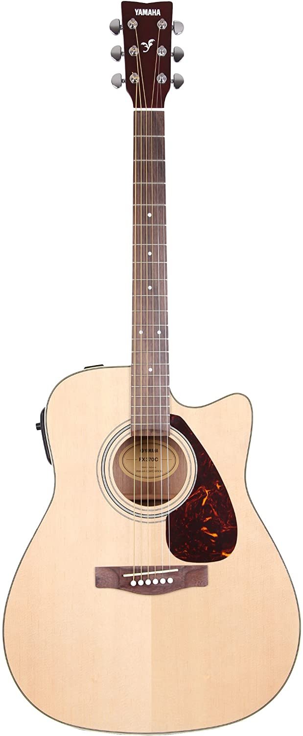 Yamaha Electro-Acoustic Guitar FX370C Spruce Top Black Cutaway Design