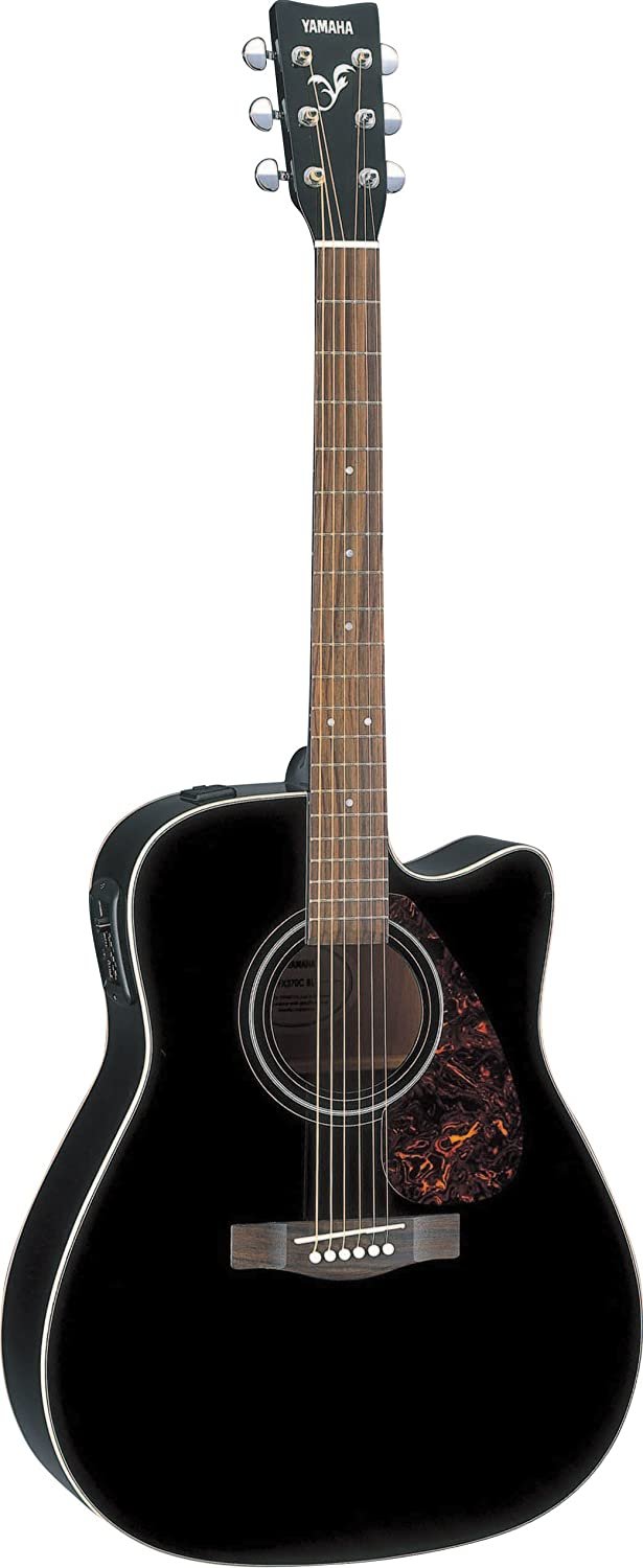 Yamaha Acoustic Electric Guitar FX370C Spruce Top Cutaway - Black