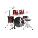 Peavey PV 5PC Drum Set - 22x18 Bass Drum - Wine Red