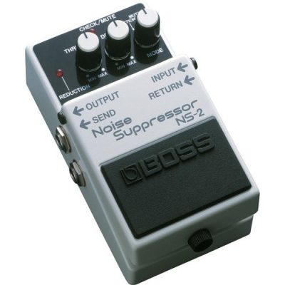 Boss Noise Suppressor Pedal NS-2 with Threshold and Decay Control for Guitar and Bass