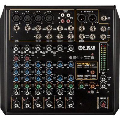 RCF F-10XR 10-Channel Mixer with Multi-FX and Stereo USB Interface