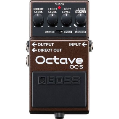 Boss Super Octave Pedal OC-5 with Vintage and Poly Modes for Guitar and Bass