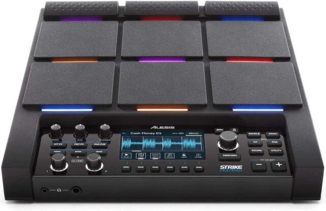 Alesis STRIKEMULTIPAD 9-Trigger Percussion Pad with RGB Backlighting, Sampler, Looper,