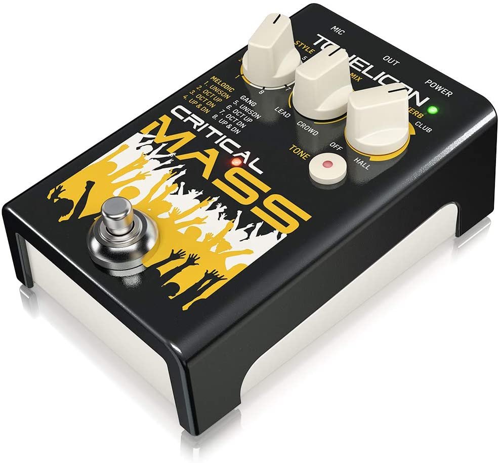 TC Helicon Critical Mass Vocal Effects Pedal with Reverb and Adaptive Tone - Image 3